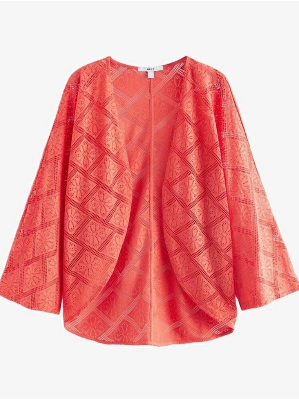 NEXT DIRECT CORAL PINK CARDIGAN / COVER UP - NWOT - SZ XL
